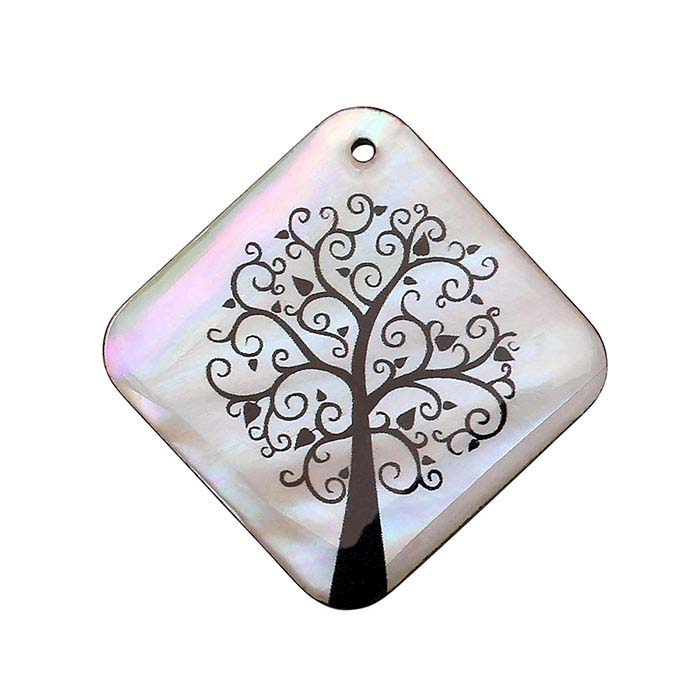 Mother-of-Pearl Tree Pendant