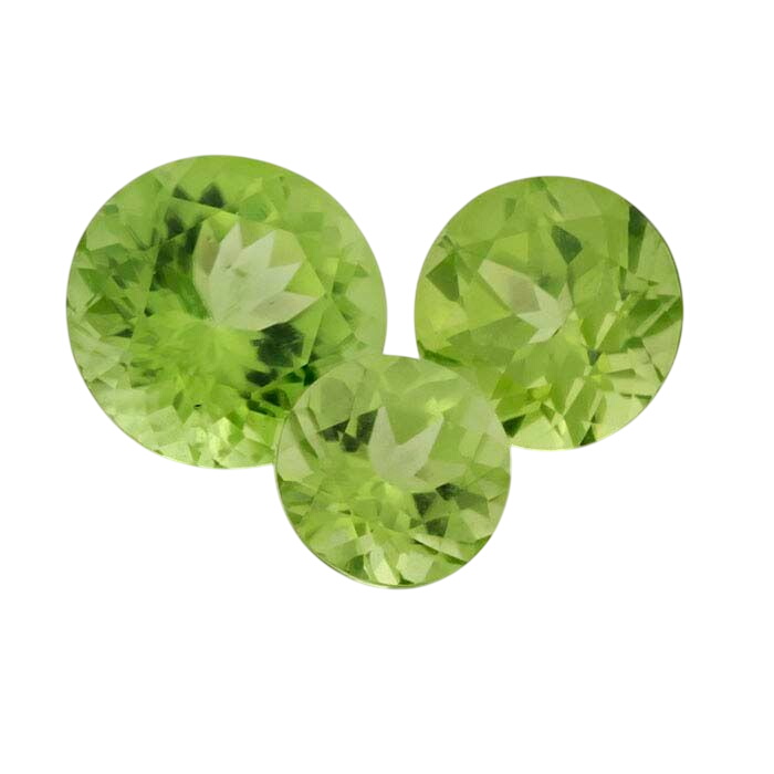 American Mined™ Arizona Peridot 5mm Round Faceted Stone