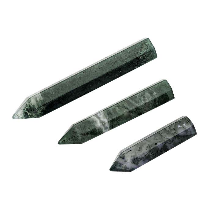 Moss Agate Single-Point Crystals