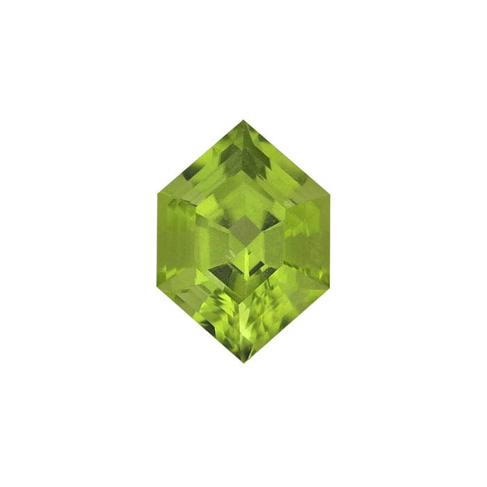 American Mined™ Arizona Peridot Elongated Hexagon Faceted Stones