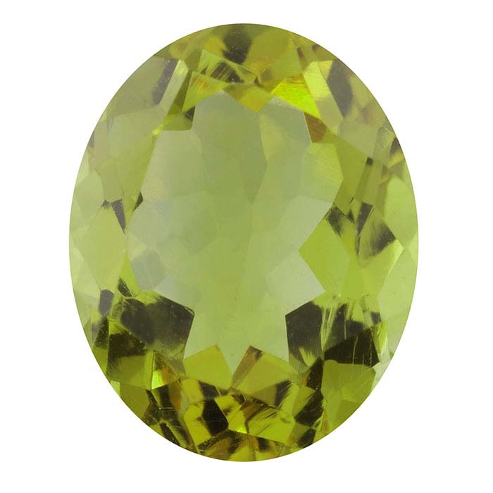 Peridot 10 x 8mm Oval Faceted Stone, AA-Grade