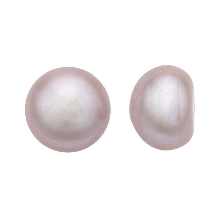 Freshwater Cultured Half-Drilled 8–8.5mm Button Pearl, Pink, A-Grade