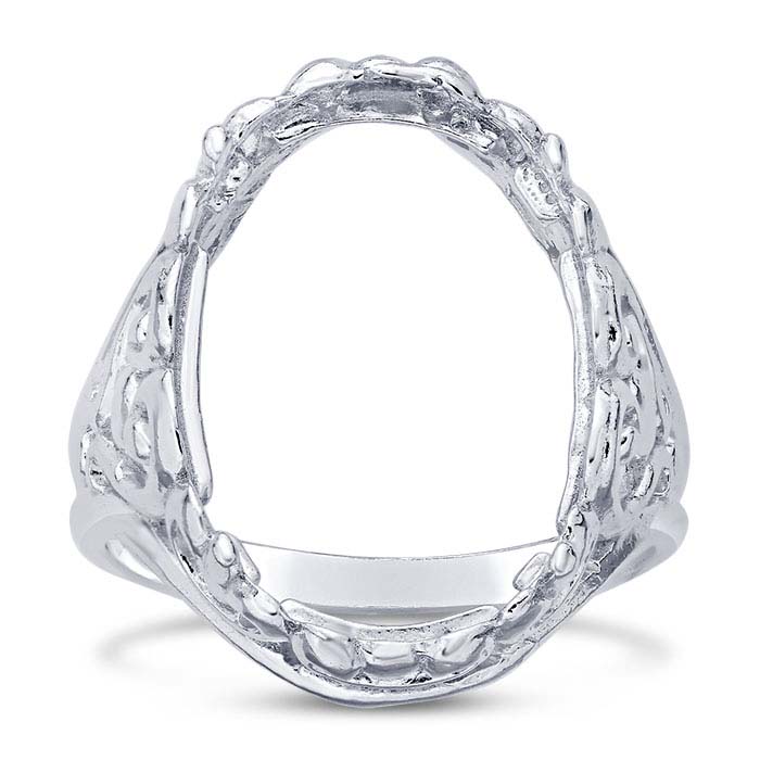 Sterling Silver Oval Cabochon Ring Mountings