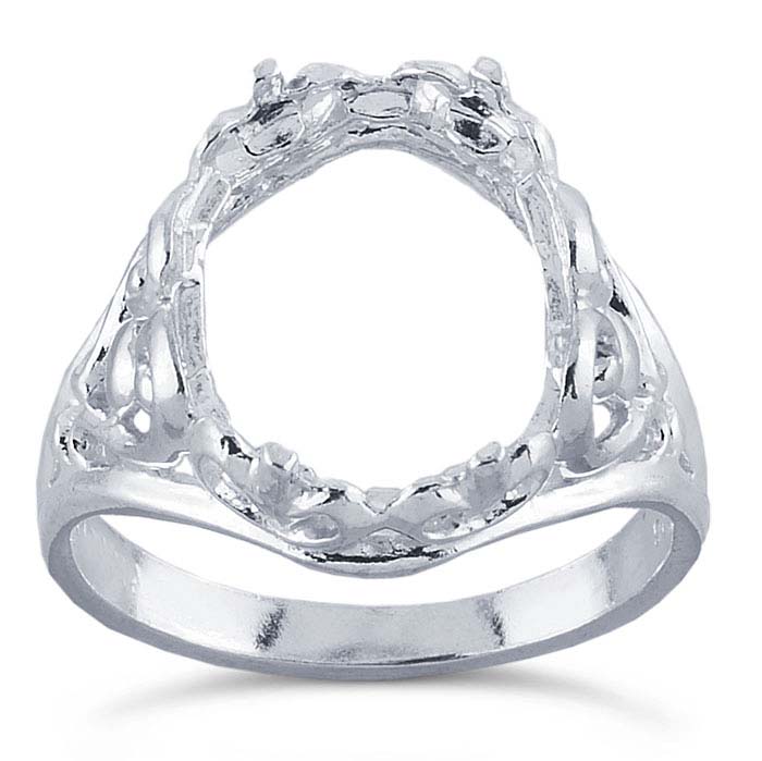 Antique Silver Plated Brass G15298 Silver Ring Setting Resin Ring Blank Cabochon Base inlay Ring Mounting Adjustable Ring Base Bezel 8 mm
