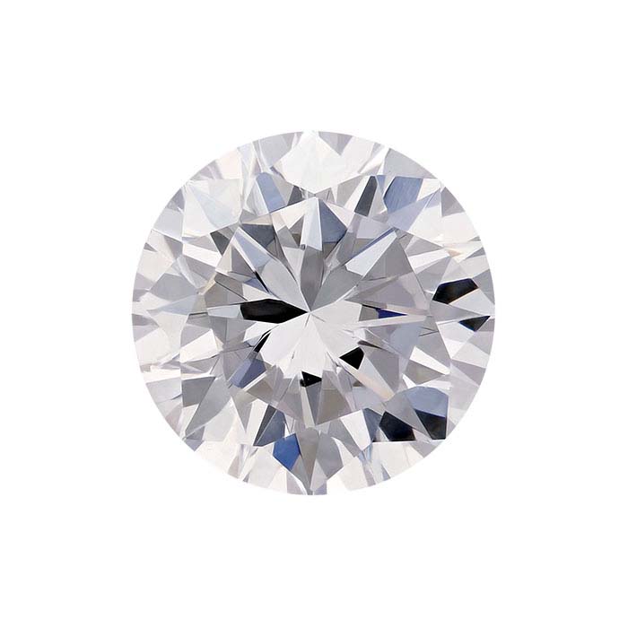 CZ 2.5mm Round Machine-Cut Faceted Stone