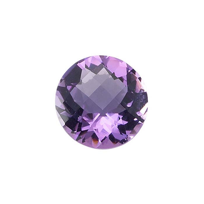Amethyst Round Checkerboard Faceted Stones, AA-Grade