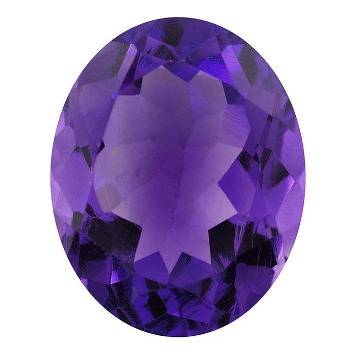 Royal Amethyst 10 X 8mm Oval Faceted Stone Aaa Grade