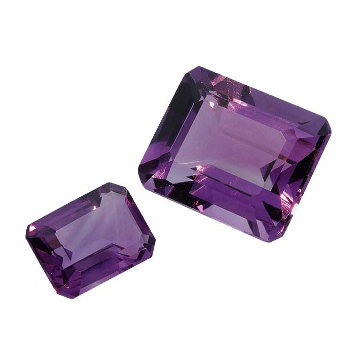 Royal Amethyst Octagon Faceted Stones, AAA-Grade