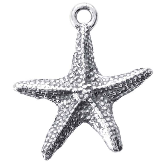 Sterling Silver Filigree Starfish Charm