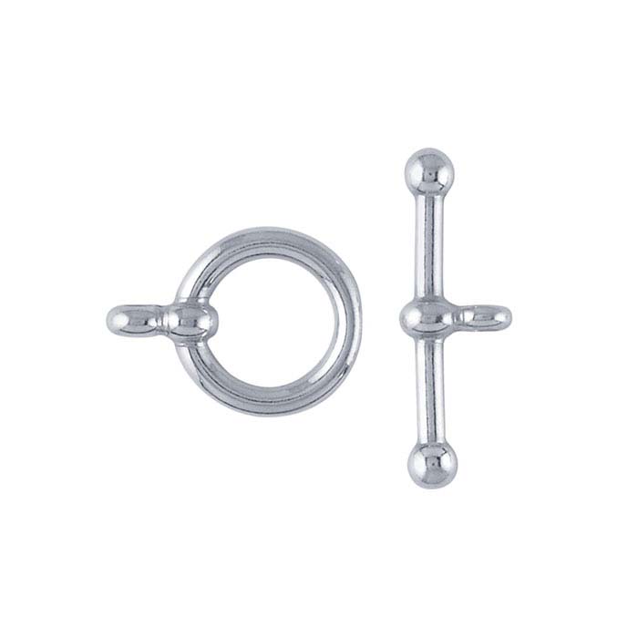 Sterling Silver Ball-End Toggle Clasps