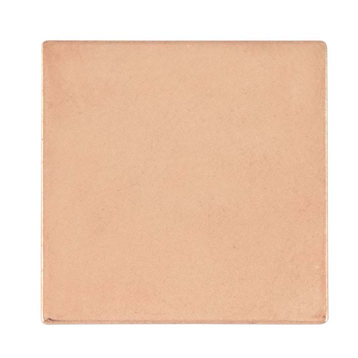 Annealed Copper 18mm Square Stamping, 22Ga., Soft