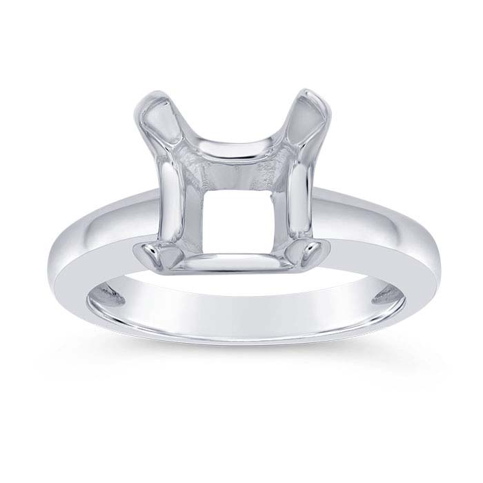 Sterling Silver ReadySet™ Cushion Ring Mountings