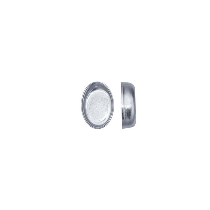 .999 Fine Silver Oval Bezel Cup Settings