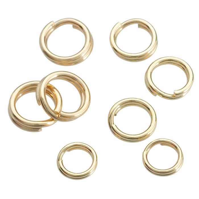 14/20 Yellow Gold-Filled Lightweight Round Split Rings
