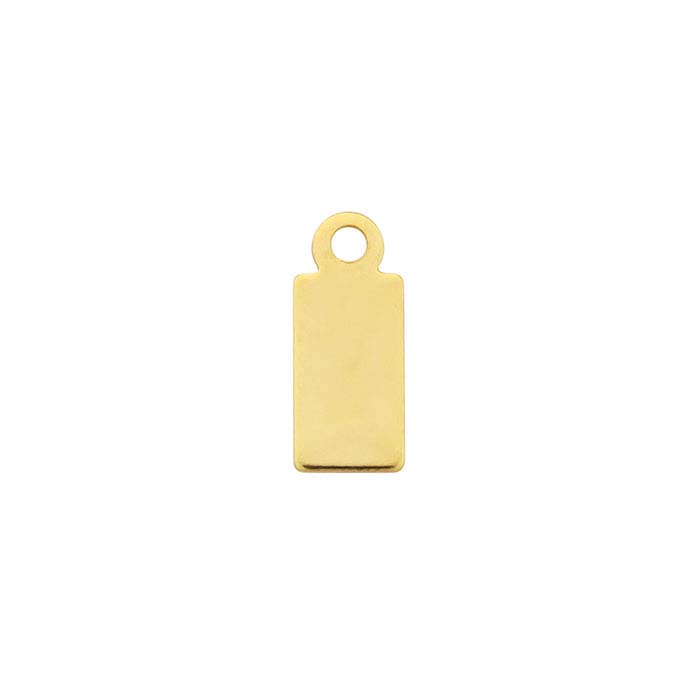 14/20 Yellow Gold-Filled 11.7 x 4.9mm Rectangle Tags, 1/2-Hard