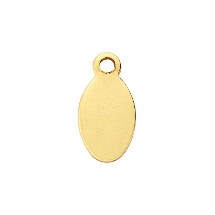 14/20 Yellow Gold-Filled 8.9 x 4.7mm Oval Tags