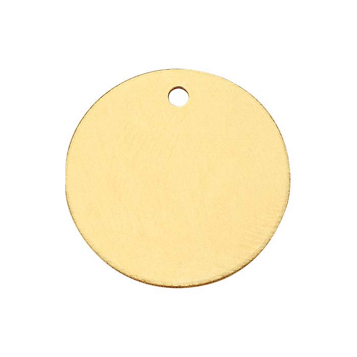 14/20 Yellow Gold-Filled Round Disc Charm