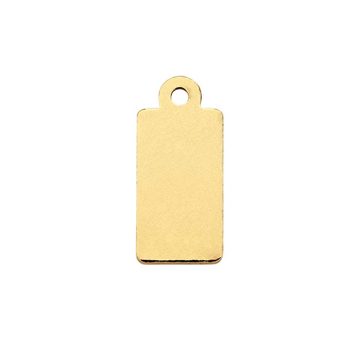 14/20 Yellow Gold-Filled 13.9 x 6.2mm Rectangle Tag, 27-Ga., 1/2-Hard