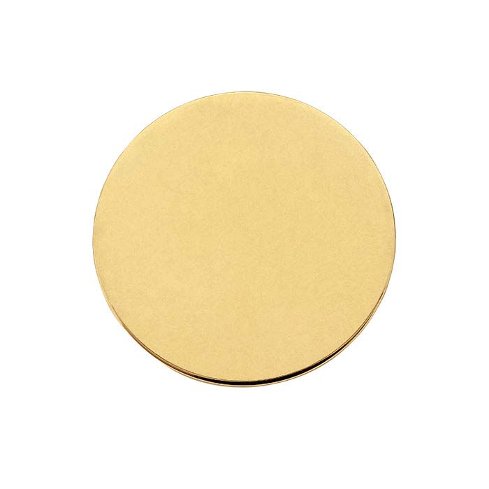 14K Yellow Gold 19.1mm Disc, 22-Ga., Soft