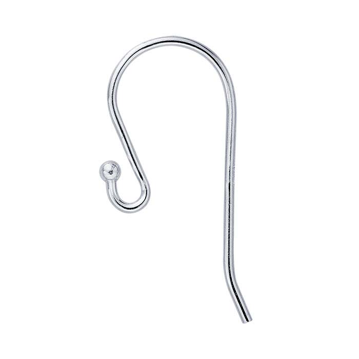 Sterling Silver Ear Wire with 1.6mm Ball End and Loop