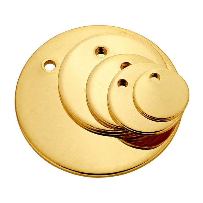 14/20 Yellow Gold-Filled 8.9mm Round Tag, 20-Ga., Soft