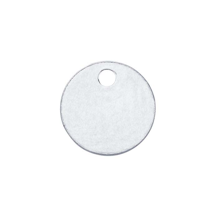 Sterling Silver 6.4mm Round Tag, 24-Ga., Dead Soft