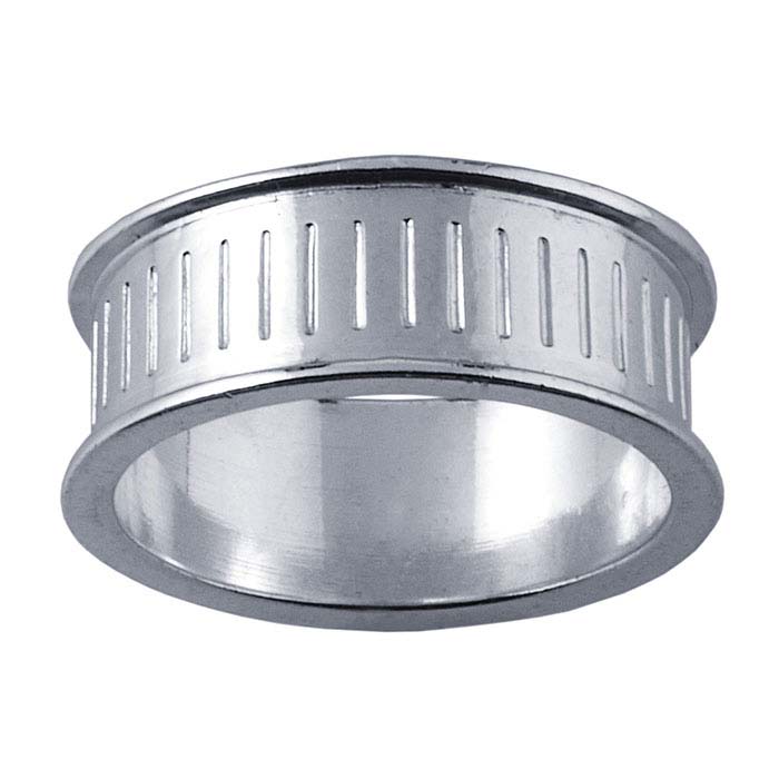Silver 8mm RingCore™ Textured Band, with Channel