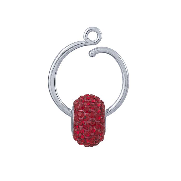 Sterling Silver Bead and Charm Holder Pendant