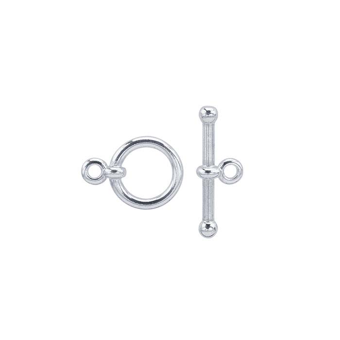 Sterling Silver Ball-End Toggle Clasp Set