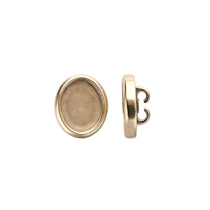 Bronze 10 x 8mm Oval Component Mounting