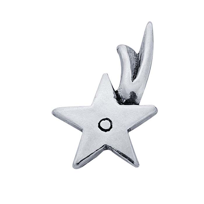 Sterling Silver Shooting Star Component for Floating Glass Lockets