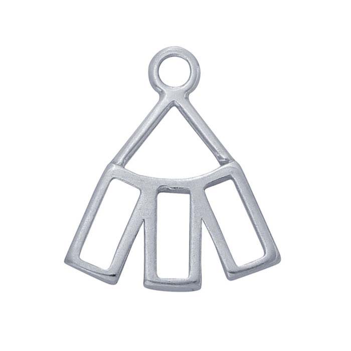 Sterling Silver Three-Rectangle Earring Jacket