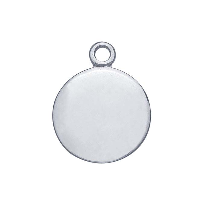 Sterling Silver Heavy-Weight Round Pendant with Ring