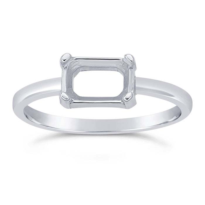 Sterling Silver Octagon Ring Mountings