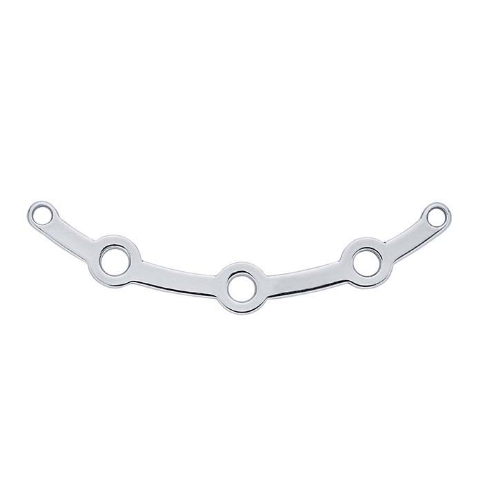 Sterling Silver 3-Hole Festoon Pendant