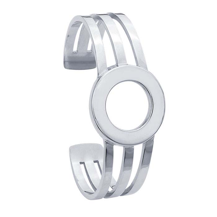 Sterling Silver Open Circle Cuff Bracelet