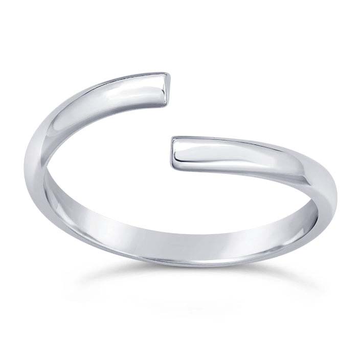 Sterling Silver Half-Round Bypass Ring Shanks