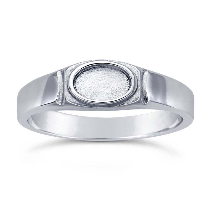 Sterling Silver Oval Cabochon Ring Mountings