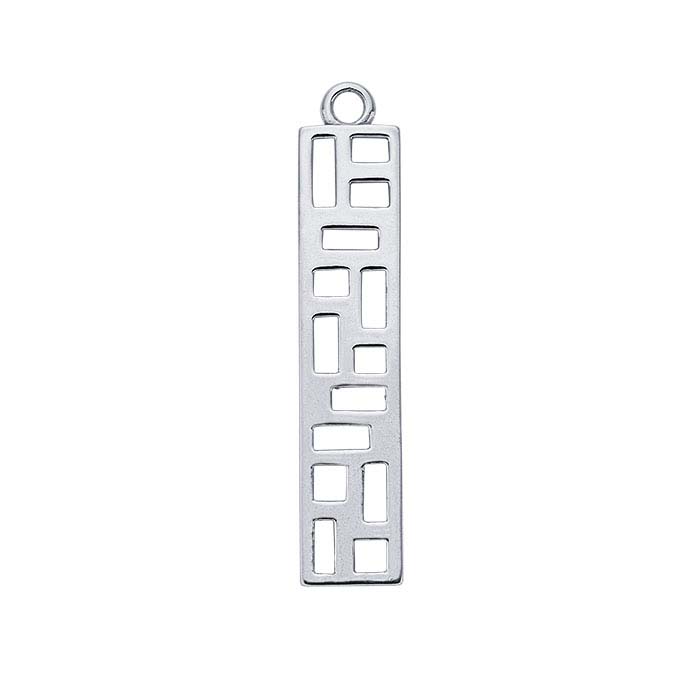 Sterling Silver Geometric Rectangle Component