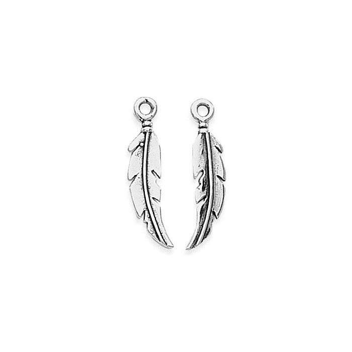 Sterling Silver Feather Component